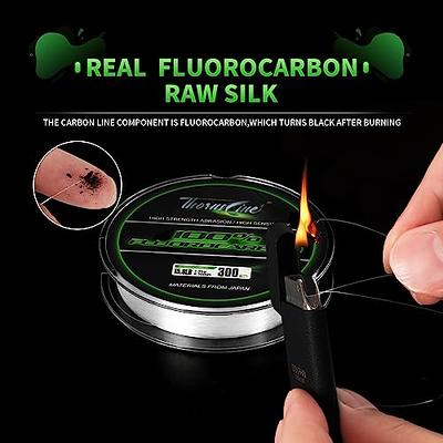 Angryfish 50m Fluorocarbon Fishing Line Clear and Pink Super strong Wear  Resistant