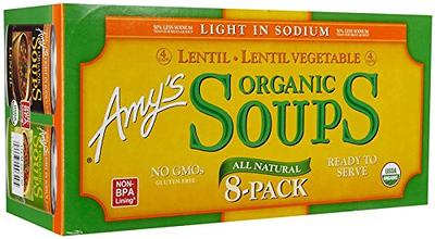 Amy's Soup Vegan Gluten Free Organic Lentil Light in Sodium 14.5 Ounce  (Pack of 12) Light