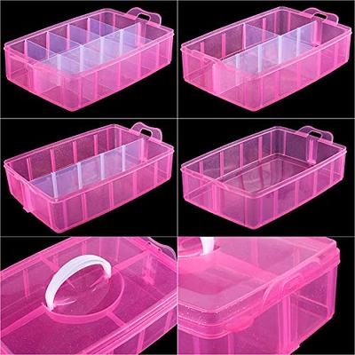 3-Tier Stackable Plastic Craft Box Organizer Storage Container w