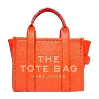 The Mini Leather Tote Bag in Orange - Marc Jacobs