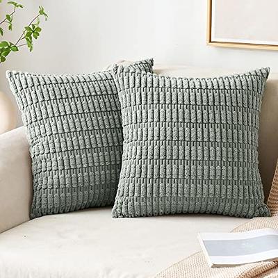  MIULEE Pack of 2 Decorative Faux Leather Modern Pillow