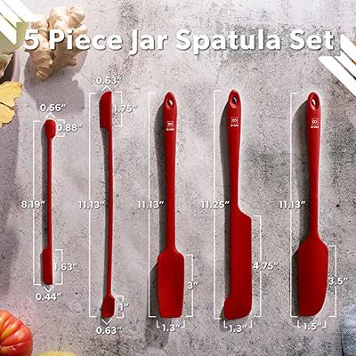 DI ORO Silicone Jar Spatulas for Scraping - Rubber Spatulas Silicone Heat  Resistant - Kitchen Spatulas Nonstick Cookware Safe - Silicone Utensil Set  for Blenders, Mixing, Baking, & Makeup (5pc, Red) - Yahoo Shopping