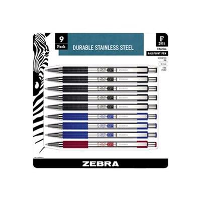 Zebra F 701 Stainless Steel Retractable Ballpoint Pen Fine Point 0.7 mm  Silver Barrel Black Ink - Office Depot