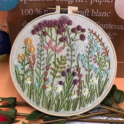 Starter Embroidery Kit Flowers Pattern DIY Beginner Embroidery