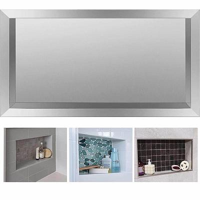 Aoibox 2 Pcs 4.7 in. W x 1.8 in. H x 12.8 in. D Steel Rectangular Shower  Bath Shelf in Gray with Towel Bar and Removable Hooks HDSA17BA014 - The  Home Depot