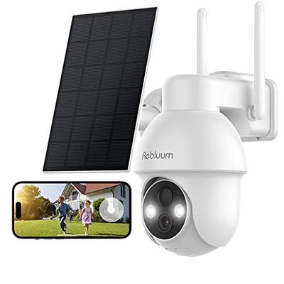 Solar Wireless Outdoor Security Camera, WiFi Solar Rechargeable Battery  Power IP Surveillance Home Cameras, 1080P, Human Motion Detection, Night