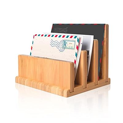 SONGWAY File Organizer for Desk - 7 Tier Wide Document Holder, Letter Mail Tray Storage Rack, File Sorter Organizer, A4 Paper St