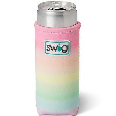 Rainbow Neoprene Slim Can Cooler For Skinny Can Coolers, Soft