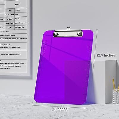  4 Pieces Blue Magnetic Clipboards Clip Board with Low Profile  Letter Size Clipboards 9X 12.5 Inch Standard Clip for Refrigerator Office  Home Classroom Factory : Office Products