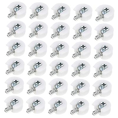 10 Pcs Self-Adhesive Shelf Bracket Pegs Plastic L Shaped Cabinet Bracket  Supports, 70 x 70mm