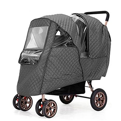 Universal Rain Cover For Baby Twin Stroller Double Front And Rear