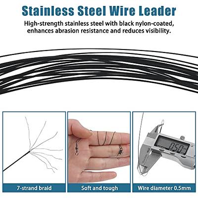100pcs Fishing Wire Leaders Heavy Duty Nylon-Coated Fishing Line Wire  Leaders With Swivels And Snaps - Buy 100pcs Fishing Wire Leaders Heavy Duty  Nylon-Coated Fishing Line Wire Leaders With Swivels And Snaps