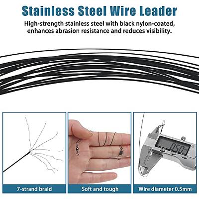 60pcs Fishing Leaders,14.7cm/20cm/24.7cm Stainless Steel Leader Line Wire  Heavy Fishing Wire Leader with Barrel Swivel Duo Lock Snaps Connecting Fishing  Tackle Lure or Hook Black - Yahoo Shopping