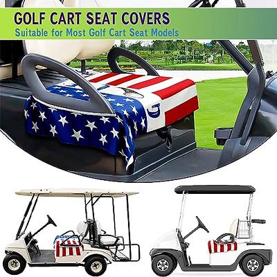QIULIBMH Golf Cart Seat Covers 100% Microfiber American Flag Golf