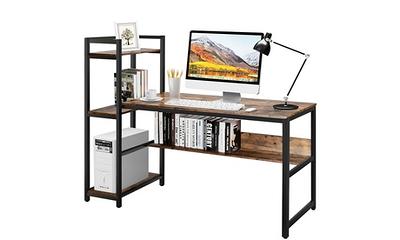 Costway 47.5'' Computer Desk Writing Desk Workstation w/ 4-Tier Shelves