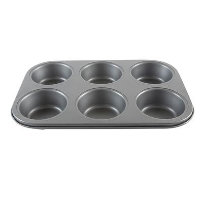 Kitchen Details 6 Cup Texas Muffin Pan, Grey