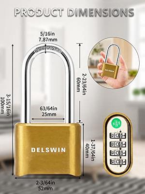 2pcs Combination Locks Outdoor Padlock For School Locker Tool Box