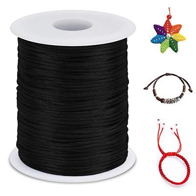 Bracelet String, Paxcoo 2 Rolls Elastic Stretchy Bead String Cord for Clay  Beads Kandi Pony Beads Bracelets Jewelry Making (0.8MM, Crystal & Black)  0.8 MM Black & Crystal