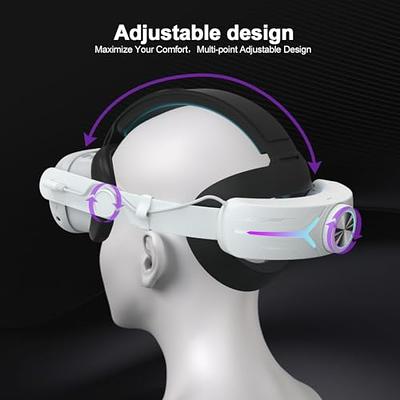 Head Strap with 8000mAh Battery Pack for Meta/Oculus Quest 2, Adjustable  Elite Strap Replacement for Enhanced Support, Fast Charging, Lightweight  Comfort Design for VR Headset Accessories (White) 