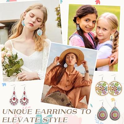 10pairs Diamond Painting Earrings Diy Earring Making Kit Diamond