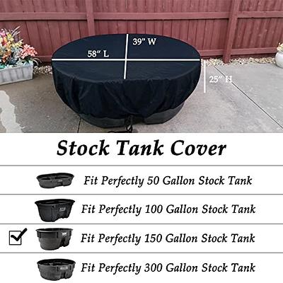 Polar Protector - 150 Gallon Oval Rubbermaid Stock Tank Cover Ice Water  Therapy Ice Bath Cover Cold Water Cover 150 Gallon Oval Stock Tank  Waterproof Rip Proof Tough Keeps Tanks Clean And