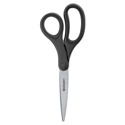 Quill Brand® 8 Stainless-Steel Scissors, Straight Tip, Blue (790703BE)