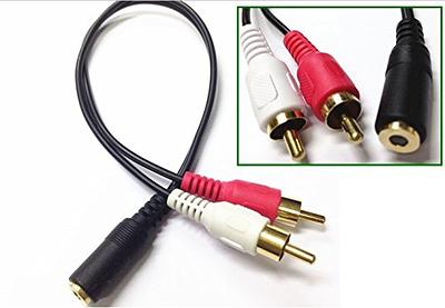 Cable adaptador jack 3.5 mm a 2 conectores RCA 0.2m