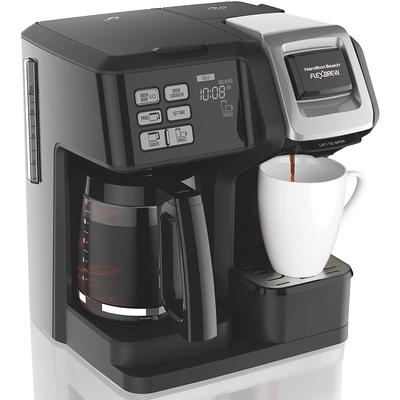 Hamilton Beach One Press Programmable Dispensing Drip Coffee Maker with 12  Cup Internal Brew Pot, Removable Water Reservoir, Black & Stainless Steel  (48465) - Yahoo Shopping