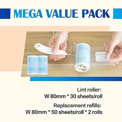 MR.SIGA Lint Roller,Extra Sticky Lint Roller Pet Hair Remover with Easy  Tear Sheets, 5-Pack, 450 Sheets in Total