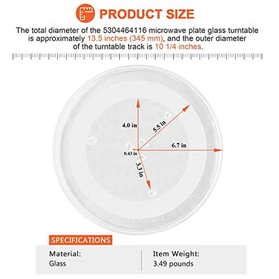 13 1/2 Microwave Glass Turntable Plate/Tray Replacement for Kenmore  Frigidaire Microwave - Replaces 5304464116 5304509621 ffmv162lsa cfmv157gba  CFMV152CLBA FFMV1745TBA PLMV168CC1-13.5/345mm Plate - Yahoo Shopping