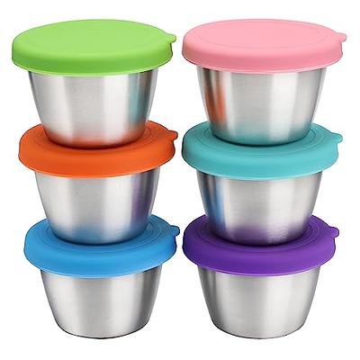 Biioistle sauce cups reusable portion condiment containers small ramekin  dipping sauces round bowls butter warmer small stainless steel bowl ramakan  metal ramekins syrup salsa (Style01) - Yahoo Shopping