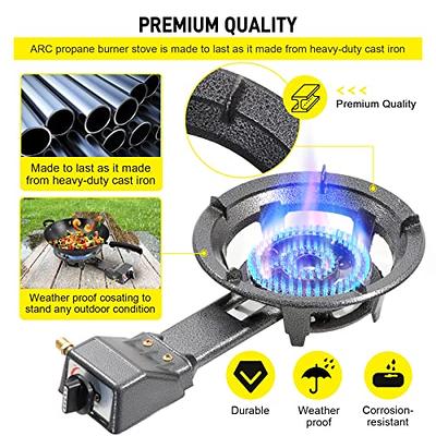 Single Propane Burner Stove, Cast Iron Portable Stove With Adjustable  Regulator