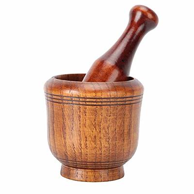  Porcelain Mortar and Pestle Set – Pill Crusher, Spice Grinder,  Herb Bowl, Pesto Powder – Molcajete for Salt - Plus Lid/Non-Slip Base: Home  & Kitchen