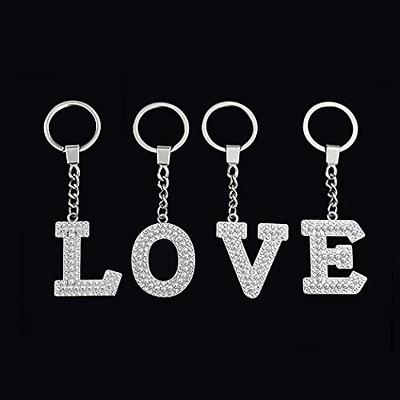  Initial Letter Keychain Alphabet Key Rings Stainless