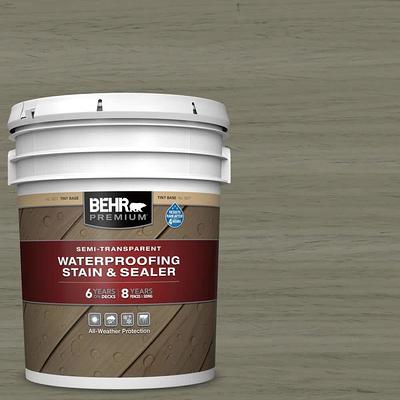 1 gal. #ST-129 Chocolate Semi-Transparent Waterproofing Exterior Wood Stain  and Sealer
