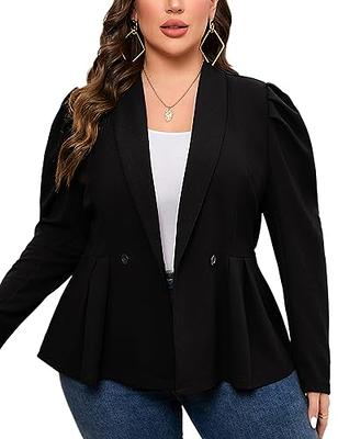 LookbookStore Blazers for Women Suit Jackets Dressy 3/4 Sleeve Blazer  Business Casual Outfits for Work