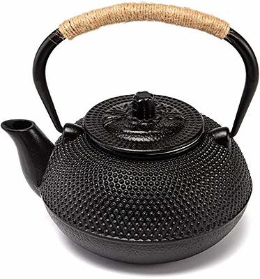 Creative Home 9 Cups Opaque Black Stainless Steel Whistling Tea Kettle Teapot with Ergonomic Wood Rubber Touching Handle