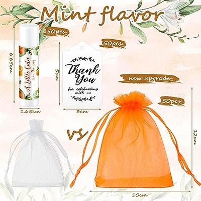 Loopeer 50 Sets Baby Shower Favors Lip Balm with Organza Gift Bags Thank  Card Tags for Gender Reveal Lipstick Baby Shower Birthday Party Supplies  Basket Gift Stuffers (Orange) - Yahoo Shopping