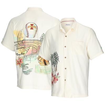 Men's Tommy Bahama Green Bay Packers Sport Harbor Island Hibiscus Camp Button-Up Shirt Size: Small