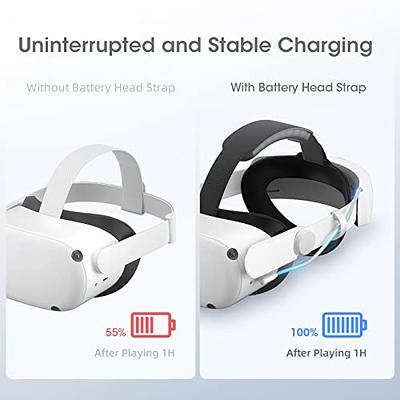 VR Head Strap With 8000 mAh Battery Earphone Compatible With Quest