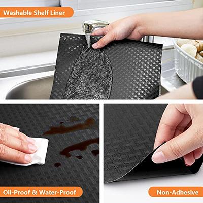 Kitchen Shelf Liner, Non-Slip Cabinet Liner, Washable Oil-Proof for Kitchen