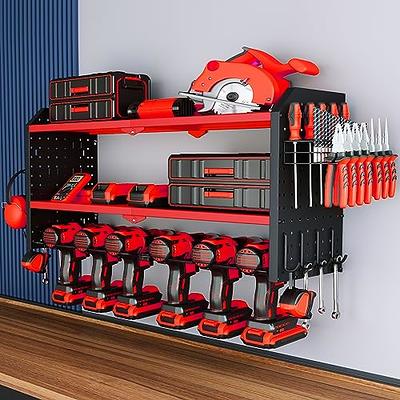 Metal Power Tool Rack Heavy Duty Storage Shelf Tool 