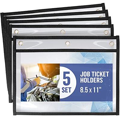 5 Pack Horizontal Job Ticket Holders 8.5x11 - Landscape Shop Ticket Holders 8  1/2 x 11 - Work Order Plastic Sleeves for Documents - Dry Erase Pocket  Sleeves - Dry Erase Sleeves Clear Pocket Sleeves - Yahoo Shopping