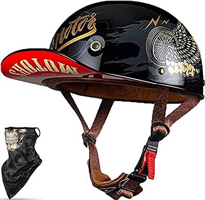 Yesmotor Half Helmet Polo Cap Half Shell Open Face Motorcycle Helmet - DOT  Approved