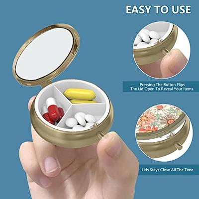 2 Pack Pill case Travel Pill Organizer, Pill Box for Purse Vitamin Fish Oil  10 Compartments Container Medicine Box by M MUchengbao