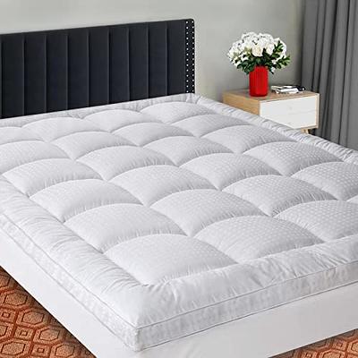 WhatsBedding King Size Mattress Topper 5 Inch 1900 GSM Goose Down and  Feather Bed,Extra Thick,100% Cotton Hotel Collection Pillow Top,78x80 Inch