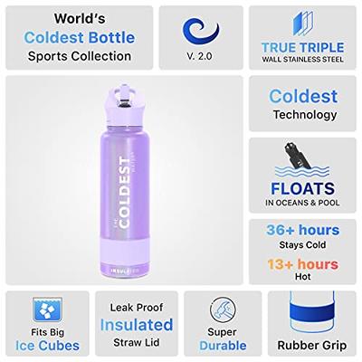 VQRRCKI 32 Oz Insulated Water Bottle Bulk 8 Pack, Stainless Steel Sports  Water Bottles with Straw Lid & Wide Mouth Lids, Double Walled Vacuum, Leak