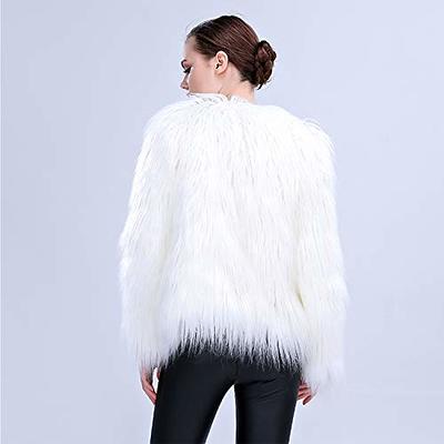  SZTOPFOCUS LED Coat – Fancy LED Light Faux Fur Jacket