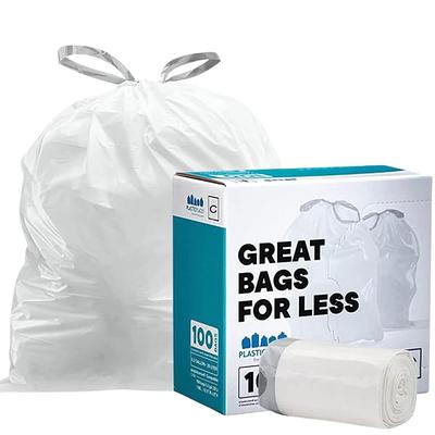 Innovaze 13 Gallon White Kitchen Trash Bags with Drawstring (270-Count)