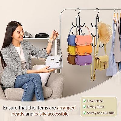 Hanging Hook Handbag Purse Organizer, Closet Wardrobe Bag Storage Holder,  Dust-proof Transparent Bag Holder - Temu